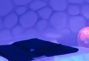 Frozen lake in iceland