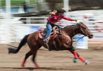 woman riding a horse